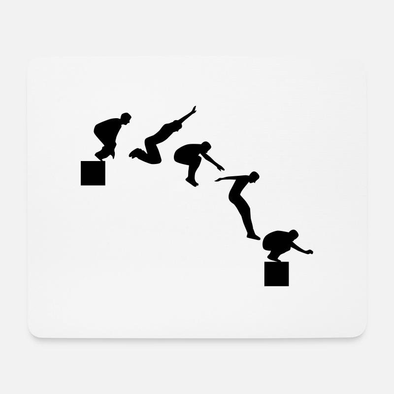 Parkour - Tapis de souris (format paysage) - blanc