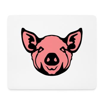 Schweinekopf Schweineseite 8 - Mousepad (Querformat) - Weiß - Vorne