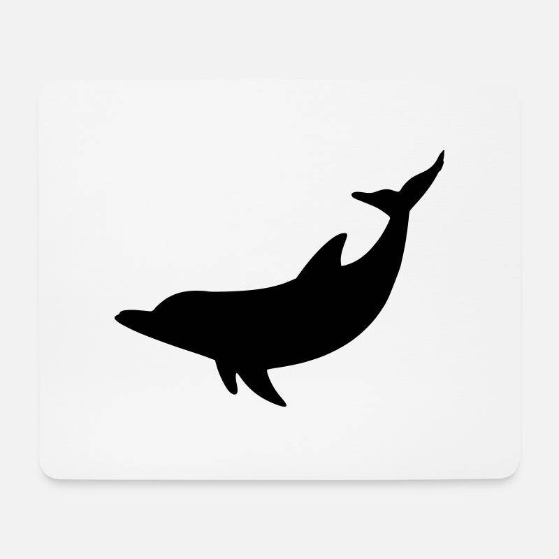 Delfin - Mousepad (Querformat) - Weiß