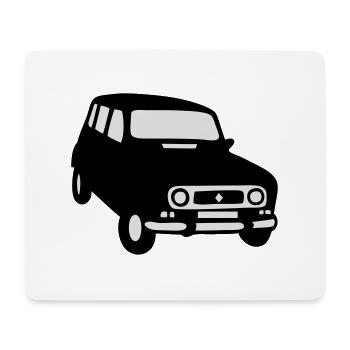 4l voiture de collection vintage - Tapis de souris (format paysage) - blanc - Devant