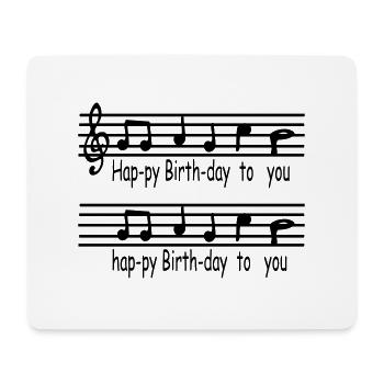 Happy_Birthday - Tapis de souris (format paysage) - blanc - Devant