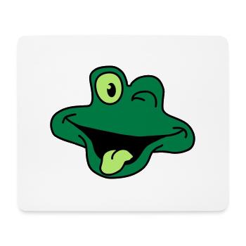 Cheeky Comic Frog Face - Mouse Pad (horizontal) - white - Front