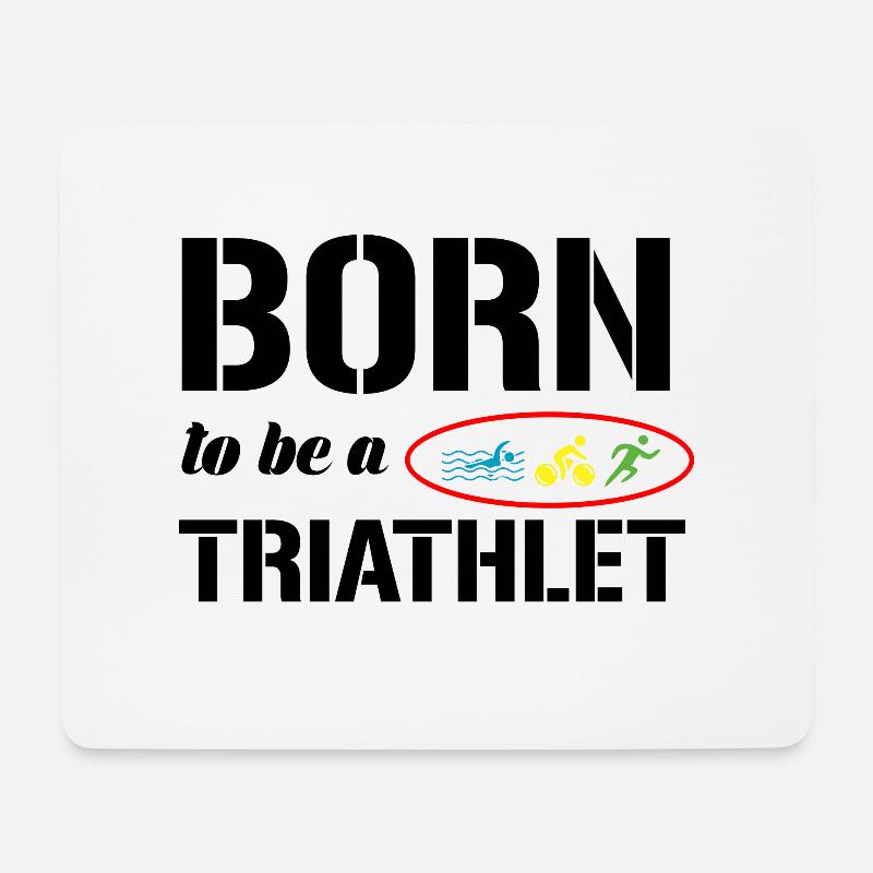 Triathlon - Mousepad (Querformat) - Weiß