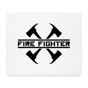 2 Feuerwehr Äxte Firefighter - Mousepad (Querformat) - Weiß - Vorne