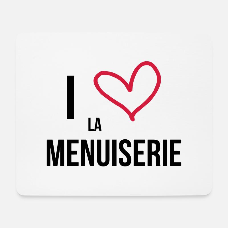 Menuisier / Menuiserie / Bois / Charpentier - Mouse Pad (horizontal) - white