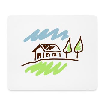 Landhaus c1 - Mousepad (Querformat) - Weiß - Vorne