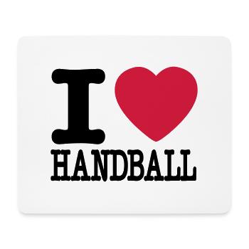 i love handball heart - Mouse Pad (horizontal) - white - Front