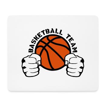 basketball team poing ferme frappe logo - Tapis de souris (format paysage) - blanc - Devant