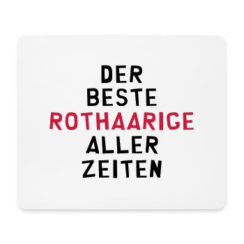 Rothaariger Rothaarige Rothaarig Rot Rotschopf - Mousepad (Querformat) - Weiß - Vorne