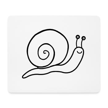 schnecke - Mousepad (Querformat) - Weiß - Vorne