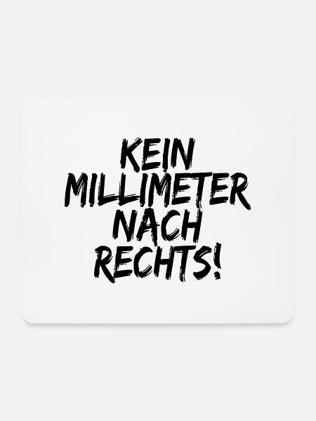 Kein Millimeter Nach Rechts! Antirassismus Shirt - Mousepad (Querformat) - Weiß