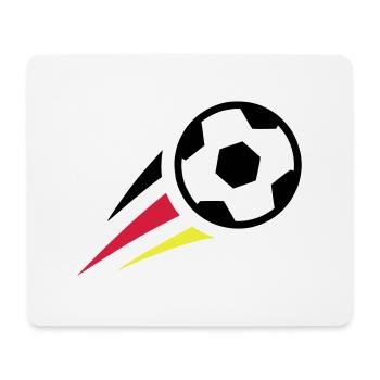 Fußball mit Streifen Deutschland - Mousepad (Querformat) - Weiß - Vorne
