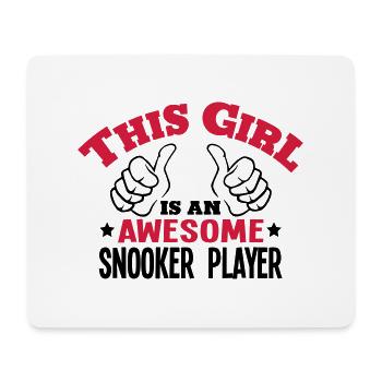 this girl is an awesome snooker player 2 - Mouse Pad (horizontal) - white - Front