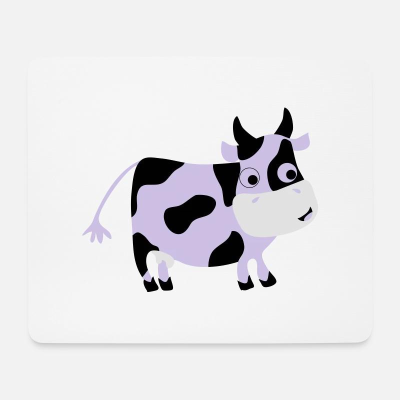 Lustige Kuh Luise - Bauernhof - Mousepad (Querformat) - Weiß