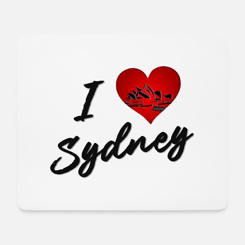 Sydney - Tapis de souris (format paysage) - blanc