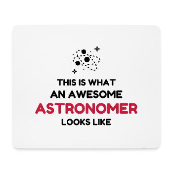 Astronomie / Astronom / Astronomy / Astronomer - Mousepad (Querformat) - Weiß - Vorne