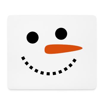 bonhomme de neige - Tapis de souris (format paysage) - blanc - Devant