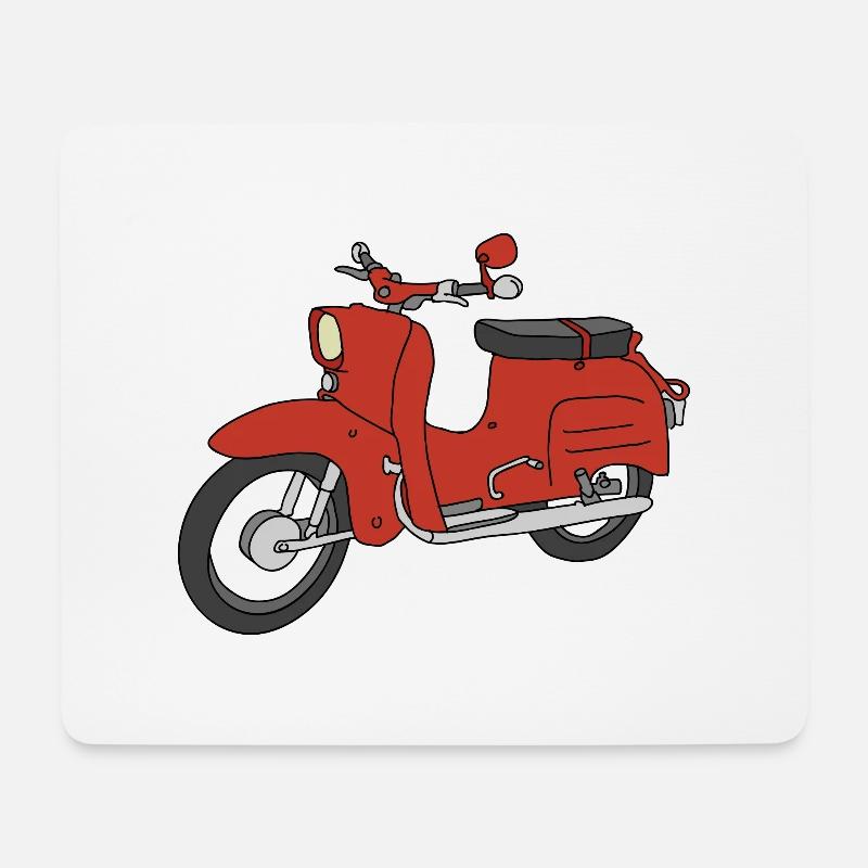 Schwalbe (ibizarot) - Mousepad (Querformat) - Weiß