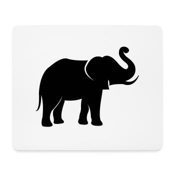 elefant_002 - Mouse Pad (horizontal) - white - Front