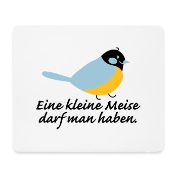 kleine Meise - Mousepad (Querformat) - Weiß - Vorne