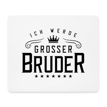 ich werde grosser bruder - Mousepad (Querformat) - Weiß - Vorne
