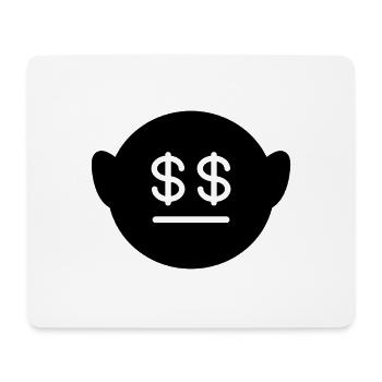 Gesicht Dollar - Mousepad (Querformat) - Weiß - Vorne