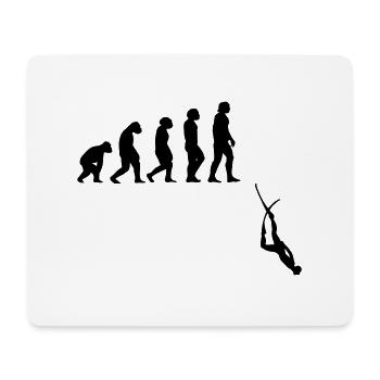 Evolution Apnoe Tauchen - Mousepad (Querformat) - Weiß - Vorne