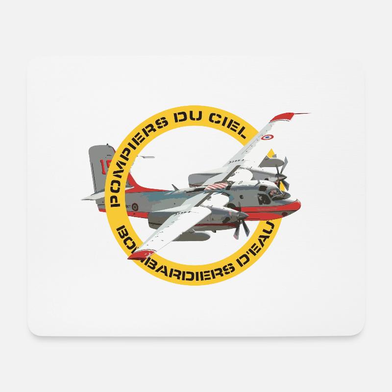 Water bomber tracker - Mouse Pad (horizontal) - white