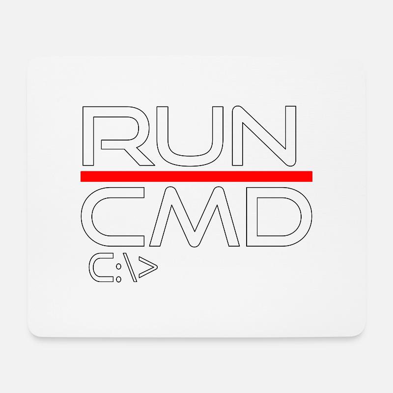 run cmd - Mouse Pad (horizontal) - white