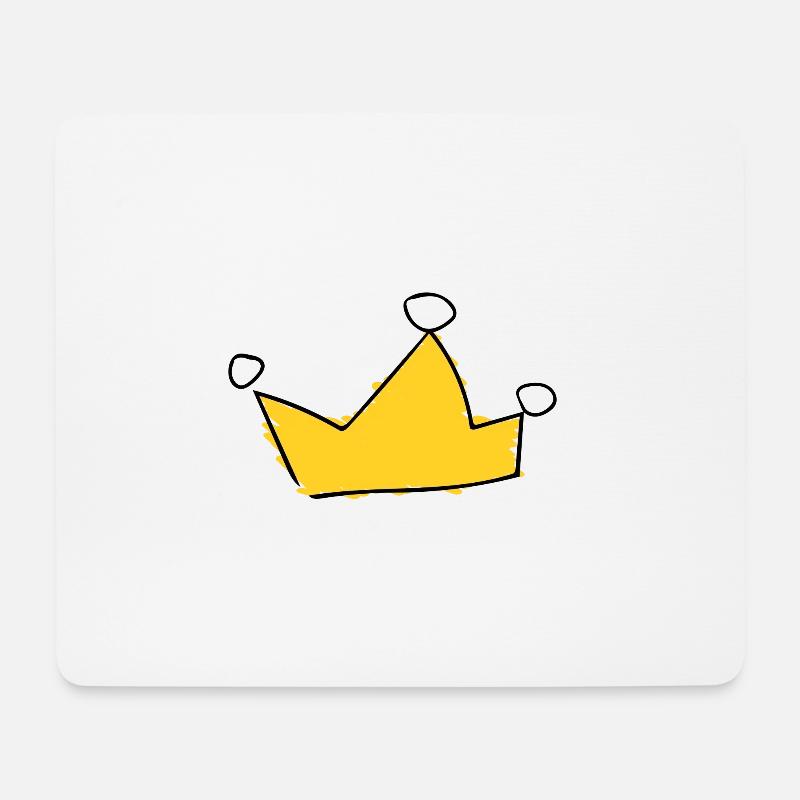 Krone - Mousepad (Querformat) - Weiß
