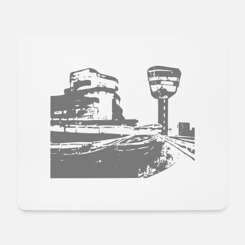 Flughafen Tegel | Airport TXL | DankeTXL | Tower - Mousepad (Querformat) - Weiß