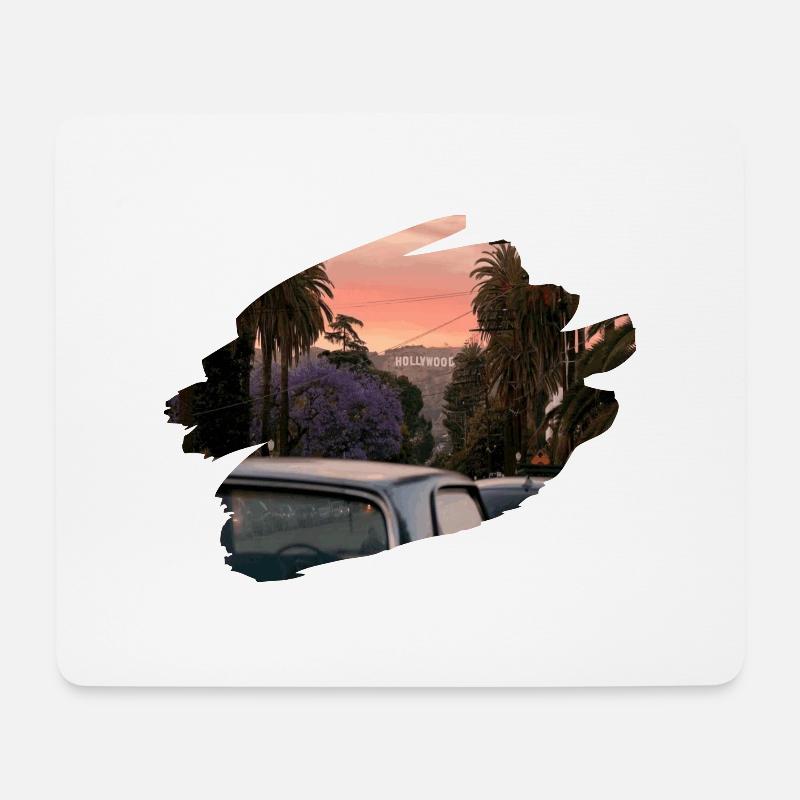 Hollywood Sign - Mousepad (Querformat) - Weiß
