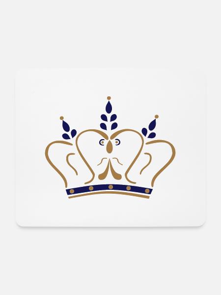 Crown - Mousepad (Querformat) - Weiß