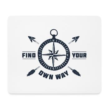 Mein Leben ist wie ein Kompass - Mousepad (Querformat) - Weiß - Vorne