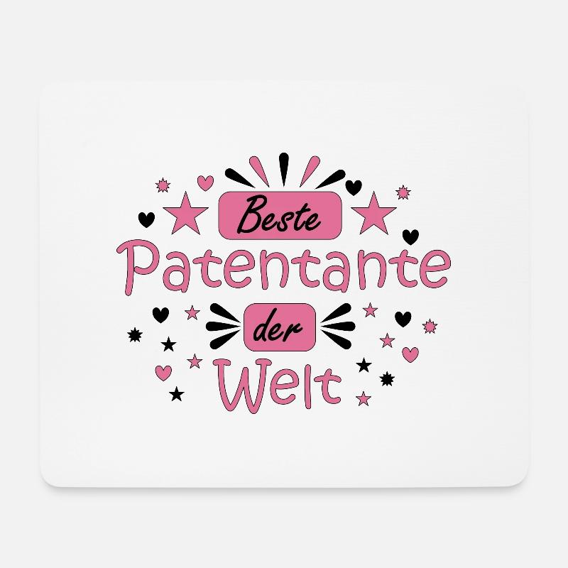 Beste Patentante der Welt - Mousepad (Querformat) - Weiß