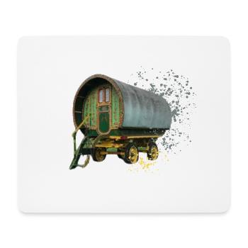 Pferd gezogen Bogen-Top-Karawane, - Mousepad (Querformat) - Weiß - Vorne