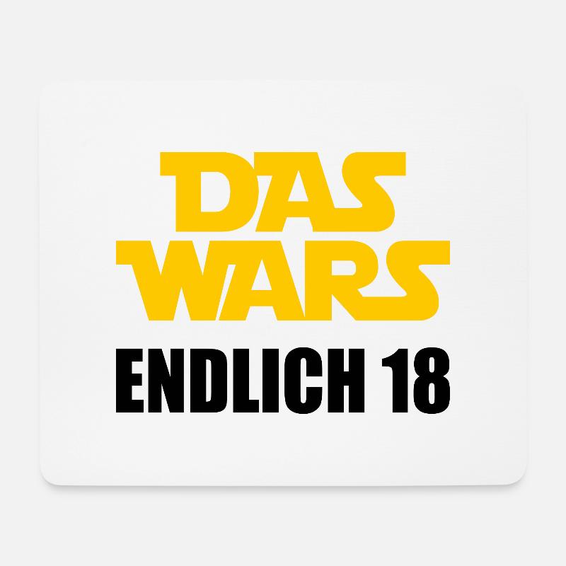 18. Geburtstag Das wars Endlich 18 - Mousepad (Querformat) - Weiß