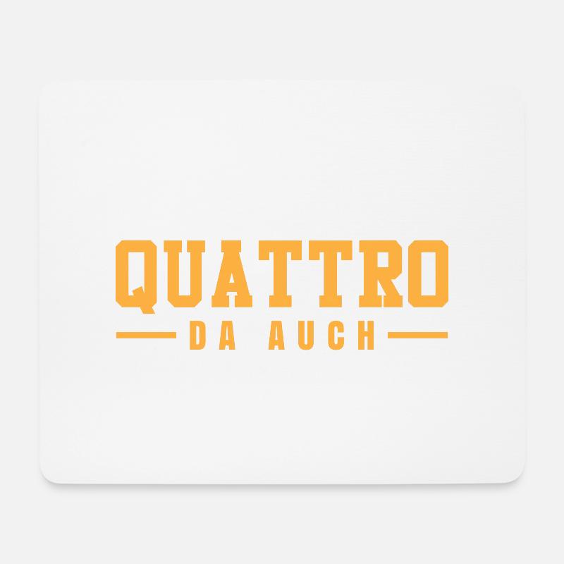 Wo ein Quattro da auch ein Weg - Mousepad (Querformat) - Weiß