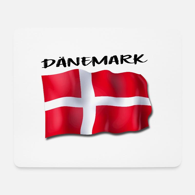 Dänemark Flage 2 - Mousepad (Querformat) - Weiß