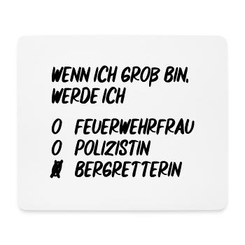 Ich werde Bergretterin - Mousepad (Querformat) - Weiß - Vorne