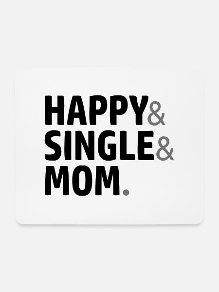 Logo Single Mom - Mousepad (Querformat) - Weiß