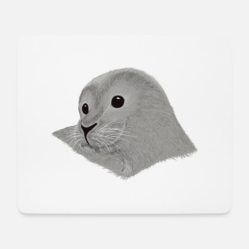 Robben Kleenes - Mousepad (Querformat) - Weiß