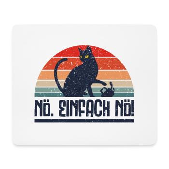 Nö Einfach Nö Katze Kaffee Lustig Ironisch Koffein - Mousepad (Querformat) - Weiß - Vorne