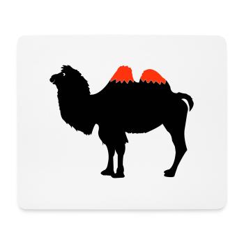 Silhouette de chameau - Tapis de souris (format paysage) - blanc - Devant