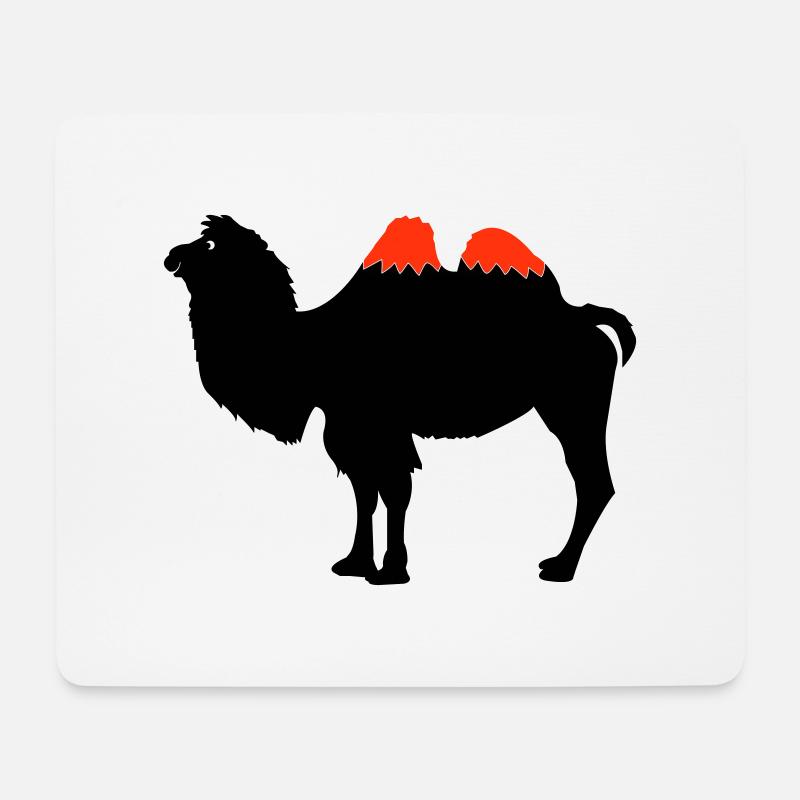 Kamel Silhouette - Mousepad (Querformat) - Weiß