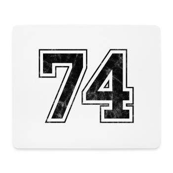Number 74 - Mouse Pad (horizontal) - white - Front