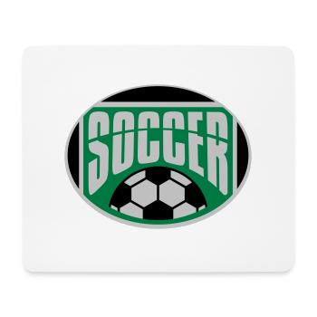 Bouclier de sport de passe-temps de football - Tapis de souris (format paysage) - blanc - Devant