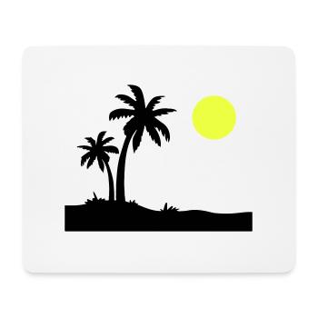 Île Palm - Tapis de souris (format paysage) - blanc - Devant