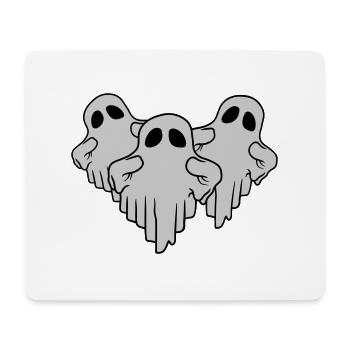 3 lustige schwebende Geister - Mousepad (Querformat) - Weiß - Vorne