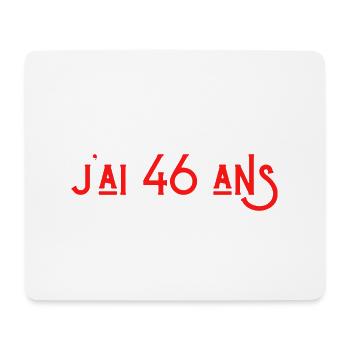 bref j'ai un 46 ans pour la deuxième fois - Tapis de souris (format paysage) - blanc - Devant